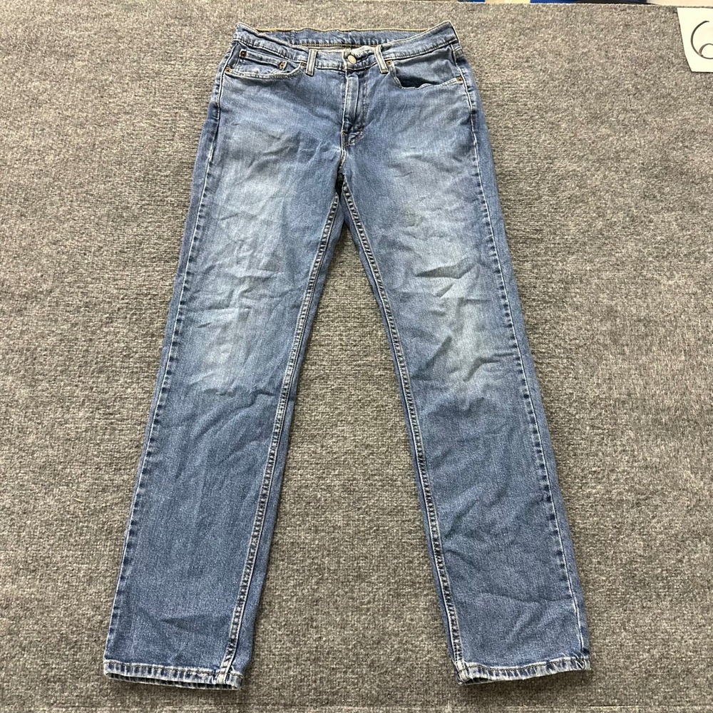 Levi's 514 Jeans Mens Size 33x32 Blue Lyocell Blend Straight Fit Denim